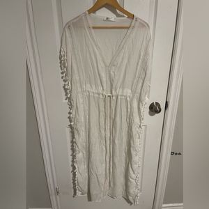 Cupshe white cover up swim  women's medium beach dress